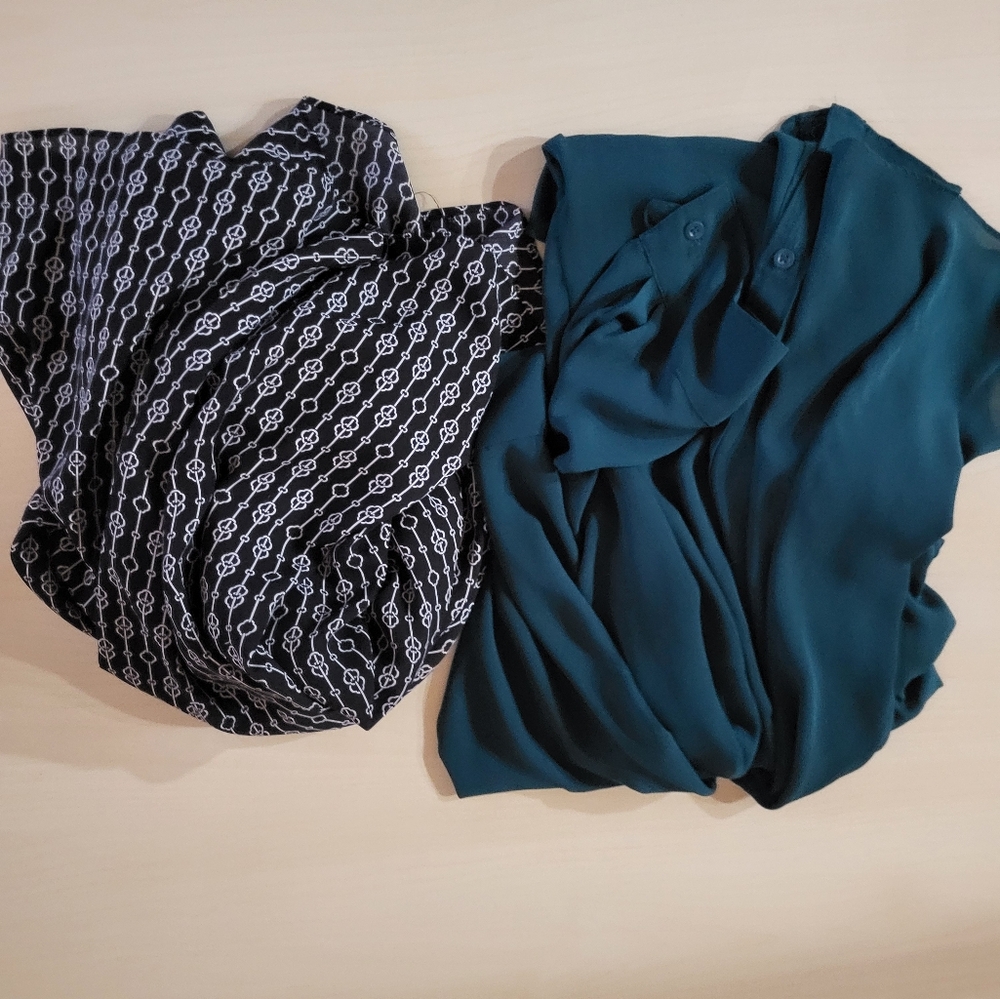 2 18/20 Lane Bryant Button Up Long Sleeved Blouses